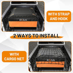[All-in-One Bundle] 26 CuFt Waterproof Truck Bed Cargo Bag with Heavy Duty Cargo Net, Storm-Proof Pickup Luggage Carrier (50"x40"x22"), Fits All Pickups, Includes Storage Bag & Bungee Net