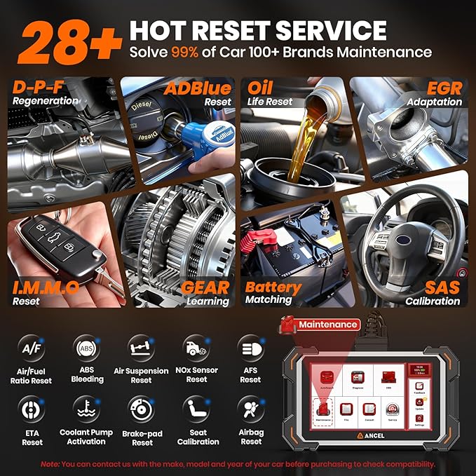 ANCEL DS500 Elite Bidirectional Scan Tool, Full System Car Diagnostic Scanner with 28+ Reset Services, Active Test, CAN-FD,