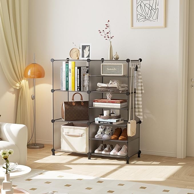 AWTATOS Closet Organizer 6 Cube Storage Shelves Portable Closet Clothes Organizers and Storage Stackable Cubby Shelving for C