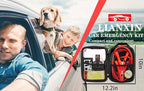 Car Roadside Emergency Kit, with Jumper Cables Automotive Kit,Car Safety Roadside Assistance Kit Headlamp,Tow Straps, Multi-F