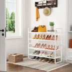 SNTD Shoe Rack - Expandable Shoe Organizer for Closet, Adjustable Metal Shoe Shelf Storage, Stackable Long Shoe Stand Holder 