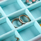 Frebeauty Extra Large Acrylic Jewelry Box for Women 5 Layers Clear Jewelry Organizer Velvet Earring Box with 5 Drawers Rings 