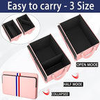 Homeve Trunk Organizer for Car, Waterproof Collapsible 3 Compartments Car Organizer, Foldable Storage for Car Accessories, Too