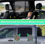2015-2020 f150 Window Shades - Rear Side Window Sun Shade for Baby, Breathable Mesh Car Privacy Window Covers, UV Protection and Heat Insulation for Road Trips, Napping, Camping (2 PCS)