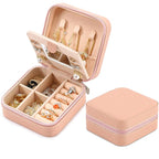 Neveika Jewelry Box with Mirror,Small Jewelry Organizer Box，Travel Jewelry Case for Women，Gift Jewelry Boxes for Female Girls