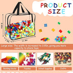 6 Packs Large Toy Storage Bags with Labels, Reusable Clear PVC Board Game Storage, Travel Waterproof Organizer Bags with Zipp