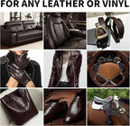 SHADAIWUYU 8.5oz Leather Recoloring Balm with 100ml Mink Oil,Dark Brown Leather Repair kit for Furniture and Car Interior,Lea