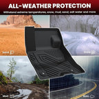 LASFIT Floor Mats and Cargo Liner for Ford Escape Hybrid 2020-2025 2026(NOT for Gasoline Models) All Weather Protector TPE Custom Fit Car Floor Liners, 1st & 2nd Row & Trunk Set, 4PCS Black