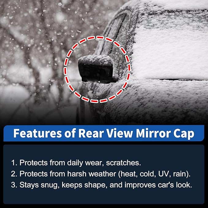 Motoforti Right Side Wing Mirror Cover for Nissan Altima 2019-2024, Car Rear View Mirror Cover Cap No.963736CA9A, Car Exterior Door Side Rearview Mirror Cap Mirror Housing, Glossy Black