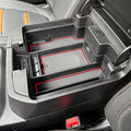 TACOBRO Center Console Organizer Compatible with 2020-2023 Silverado/Sierra 2500/3500HD/ 2019-2022 Chevy Silverado 1500 / GMC Sierra 1500 Accessories - Full-Coverage Insert Tray, ABS material,Red