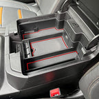 TACOBRO Center Console Organizer Compatible with 2020-2023 Silverado/Sierra 2500/3500HD/ 2019-2022 Chevy Silverado 1500 / GMC Sierra 1500 Accessories - Full-Coverage Insert Tray, ABS material,Red