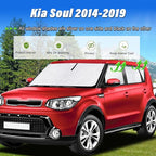 KMF Thicken Sun Shades for Kia Soul 2014-2019 Accessories, Full Car Window Covers Sunshade for Windshield Side Rear, UV Block and Privacy Blackout for Camping Outdoor