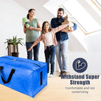 HOMESURE 12 Pack Large Strong Moving Bags with Zippers & Carrying Handles - Water-Resistant - Heavy Duty Storage Tote for Spa