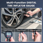 Digital Tire Pressure Gauge with Inflator: ENDARK 250 PSI Air Compressor Attachment Inflation Gun with Heavy Duty 360° Air Chuck & Extended Hose and Quick Connect Coupler