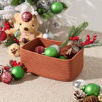 MiniArk Small Storage Baskets for Organizing | Closet Organizer Bins | Shelf Toy Basket | Woven Rope Baskets | Cube Decorativ