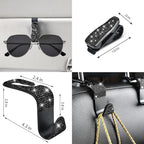CAR PASS 11 PCS Bling Diamond Car Accessories for Women, Sparkly Rhinestone Steering Wheel Cover, Bling Seat Belt Cushion, Gl