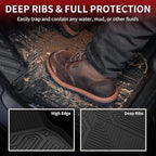 LASFIT Floor Mats & Trunk Mat for Honda Accord Sedan 2026 2025 2024 2023 (Gasoline & Hybrid), All Weather TPE Floor Liners 1st & 2nd Row & Cargo Mat Full Set, Black