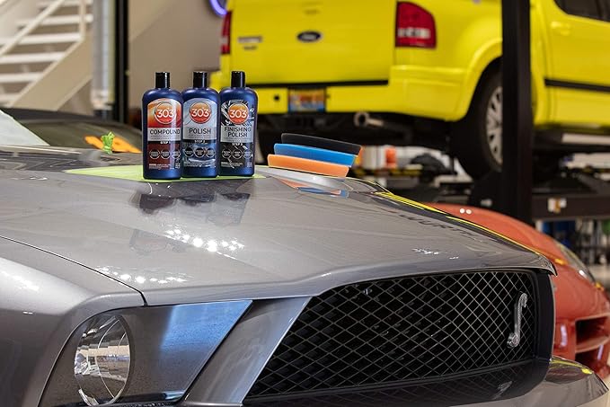 303 Products Finishing Polish for The Professional Show Car Shine - Maximum Paint Clarity - Mirror Like Finish - Removes 2500 Grit Scratches (Step 3), 12 fl. oz. (30703)
