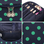 Yeiotsy Travel Cosmetic Bag for Women – Polka Dot Makeup Bag Organizer & Hanging Toiletry Bag