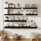 Fun Memories 48 Inch Floating Shelves for Wall - 12 Inch Deep Fireplace Mantel Shelf - Wood Floating Shelf for Wall - Large S