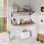 Deep Floating Shelves for Wall,30" Wx10 D Wood Floating Shelf Set of 2,Sturdy Metal Bracket Wide Display & Storage,Wall Mount