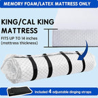 Storage Master Vacuum Storage Bag for King Size Mattress - Ideal for Memory Foam and Latex Up to 14 Inches - Designed for Eas