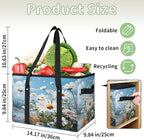 Reusable Grocery Bags Heavy Duty Shopping Bags Foldable Large Tote Bags with Long Handles & Hard Bottom