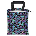 Car Trash Bag Large Hanging Can for Back of Seat, Cute Waterproof Car Garbage Bag for Vehicle, Travelling, Outdoor Colorful Purple Skull Floral