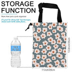 Car Trash Bag Hanging White Daisy Car Trash Can Waterproof Garbage Bag Hanging for Car Back Seat