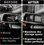 BestEvMod Center Console Organizer Tray Armrest Storage Box Accessories ABS Material Compatible with Chevy Bolt EV Bolt EUV 2022-2025 Accessories