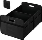 Simple Deluxe Trunk Organizer for Car/SUV, Collapsible 600D Waterproof Oxford Polyester 50L Storage Box, 2 Compartments Multi