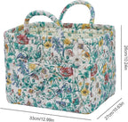 Boho Fabric Storage Basket, Large Capacity Laundry Basket, 12.2'' x 10.23'' x 10.23'' Collapsible Laundry Hamper with Easy Ca