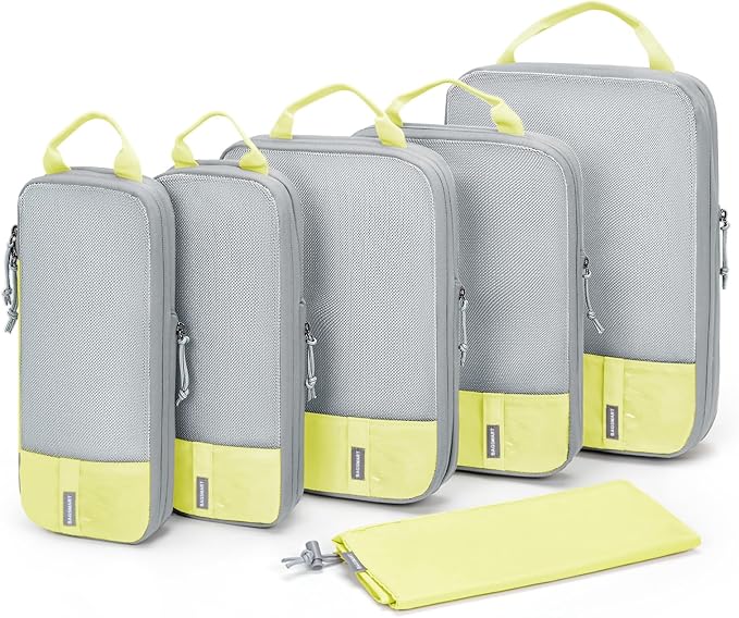BAGSMART 6 Set /4 Set/2 Set Compression Packing Cubes for Travel, Lightweight Luggage Organizer Bags, Durable Space Saver Bag