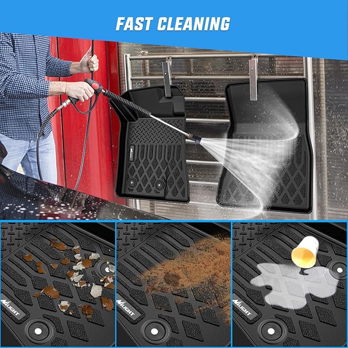 Nilight TPE Floor Mats for Ford Mustang 2015 2016 2017 2018 2019 2020 2021 2022 2023 2024 2025 2026 All Weather Custom Fit Heavy Duty Floor Liners