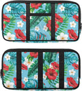 Tropical Plants Car Sun Visor Organizer Anti Slip Sun Visor Organizer with Multi-Pocket Cars Interior Accessories Easy to Store Universal for Cars SUV