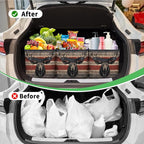 Reusable Grocery Bags Heavy Duty Shopping Bags Foldable Large Tote Bags with Long Handles & Hard Bottom