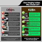 Kotkn 10 Tier Over The Door Organizer - Heavy Duty Hanging Storage Rack with Sturdy Oxford Fabric, Holds 20+ Pairs of Footwea