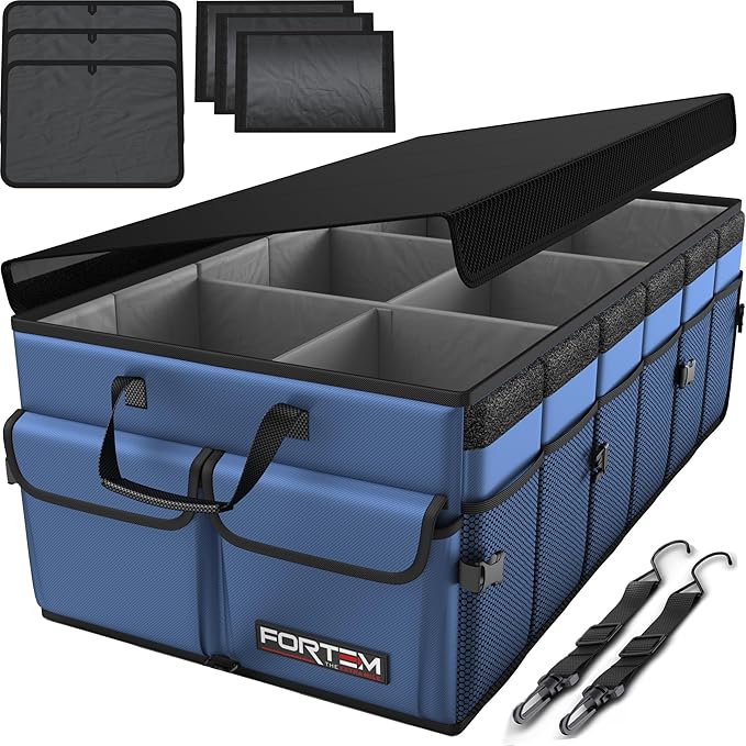 FORTEM Trunk Organizer For SUV Car Trunk Organizer, Foldable Storage, Car Accessories for Women Men, Collapsible Bag, Perfect C