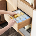 Joyoldelf Sock Drawer Organizer Divider, 16-Cell Underwear Organizers and Storage Fabric Drawer Organizer for Socks, Lingerie
