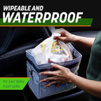 Drive - Car Trash Can - Collapsible, Leakproof Garbage Bin with Adjustable Strap and 20 Trash Bags - Car & Truck Accessories for Men and Women - Grey with Lid