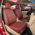 HKZ Fit RAV4 Car Seat Cover Set for 2013 2014 2015 2016 2017 2018 Toyota RAV4 LE Gasoline Version Only-Leather(Burgundy)