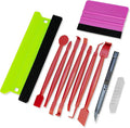 Car Wrap Application Kit Vinyl Wrap Tools for Vehicle Wrapping, Window Tint Film and PPF, with 8.3IN+4IN Vinyl Wrap Squeegee, Wrap Knife and 10pcs Blades, 7in1 Wrap Tuck Tools