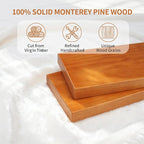 Floating Shelves for Wall 16 Inch Solid Real Wood Shelves Set of 2 Rustic Farmhouse Wall Mounted Wood Shelf for Bedroom Livin