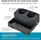 High Road CarHop Jr - Car Organizer with Cup Holders and Storage or Eating Tray for Car - Front Seat Organizer for Drivers and Back Seat Organizer for Kids and Adults