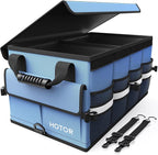 HOTOR Car Trunk Organizer - Foldable Trunk Organizer for SUV, Car Storage with Reflective Strips Securing Cover, Large Capacity
