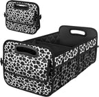 Deosk Car Organizer for SUV - 6 Big Pocket Trunk Storage With Waterproof Polyester, Car Accessories for Women/Men, Cow