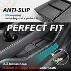 BestEvMod 2PCS Center Console Organizers Compatible with Honda Prologue 2026 2025 2024 Accessories Storage Tray Easy to Install and Clean Anti-Slip Front + Lower Console Tray