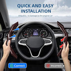 Carbon Fiber Steering Wheel Cover with Anti-Slip Lining and Segmented Design 2pcs Universal Steering Wheel Protector for Men 