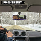 ZIMISI Bling Car Rear View Mirror, 10.51 Inch HD Glass Wide Angle Rearview Mirrors, Clip-on Crystal Diamond Panoramic Rear View Mirror Accessories, Bling Car Decorations for Women (Purple)