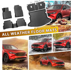 Powerty Floor Mats for Mazda CX-5 2017-2025, All Weather TPE Custom Cargo Liner Seat Back Covers Protectors Replacement for Mazda CX-5 Accessories (Floor Mats+Backrest Mat+Trunk Mat)